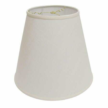 HOMEROOTS 18 in. White Deep Empire Linen Lampshade 470023